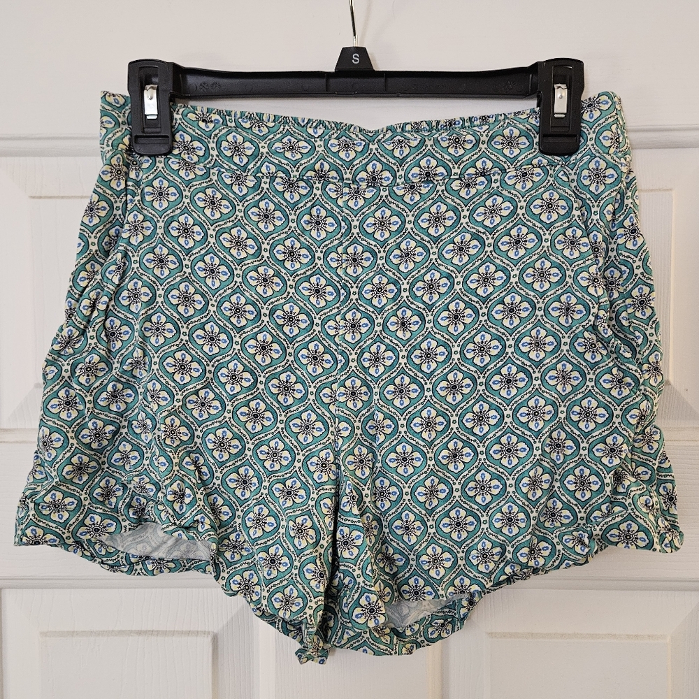 Old Navy High Waist Teal Patterned Shorts